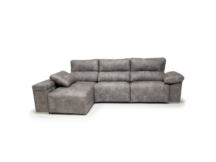 Sofá Chaiselongue de tres plazas con dos relax motorizados, de 270, 300 o 320 cms de ancho modelo ROMA